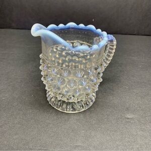 Vintage Fenton Hobnail Glass Creamer Moonstone